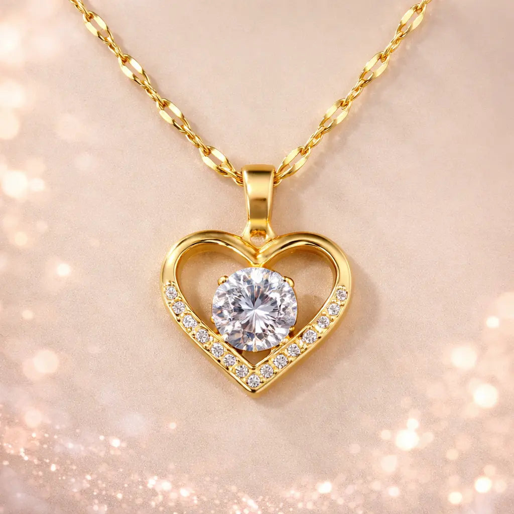 Collier Cœur– Bijou Élégant en Acier Inoxydable Cadeau Romantique - SoulRing