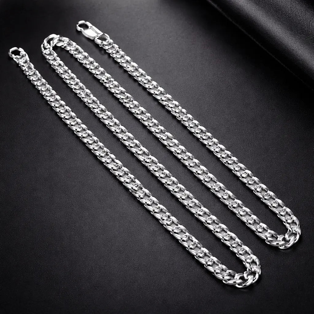 Collier Homme Acier Inoxydable – Chaîne Maille Curb Brillante et Résistante | Bijou Moderne et Durable - SoulRing