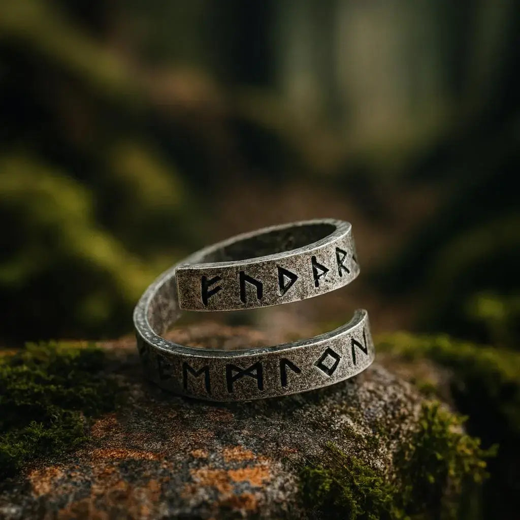 Bague viking, anneau païen nordique en argent - SoulRing