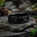 Bague viking pour homme - Laurier oxydé mat, bijoux vikings - SoulRing